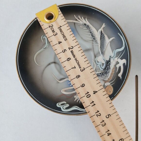 Dragonware Lithophane Demitasse Cup Saucer EUC Vtg Japanese Moriage - Picture 10 of 10